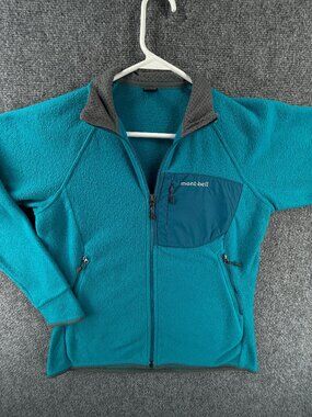 VTG Montbell 1106439 Climaplus Fleece Medium Jacket Logo Blue Polyester Womens